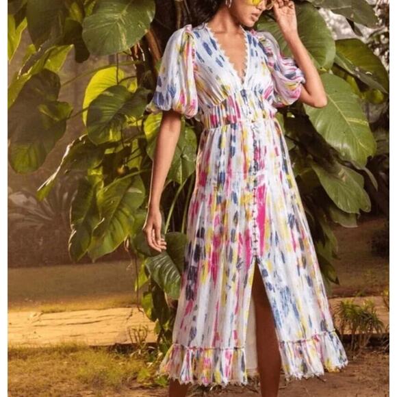 Hemant and Nandita Multicolor Midi Dress - Picture 2 of 8